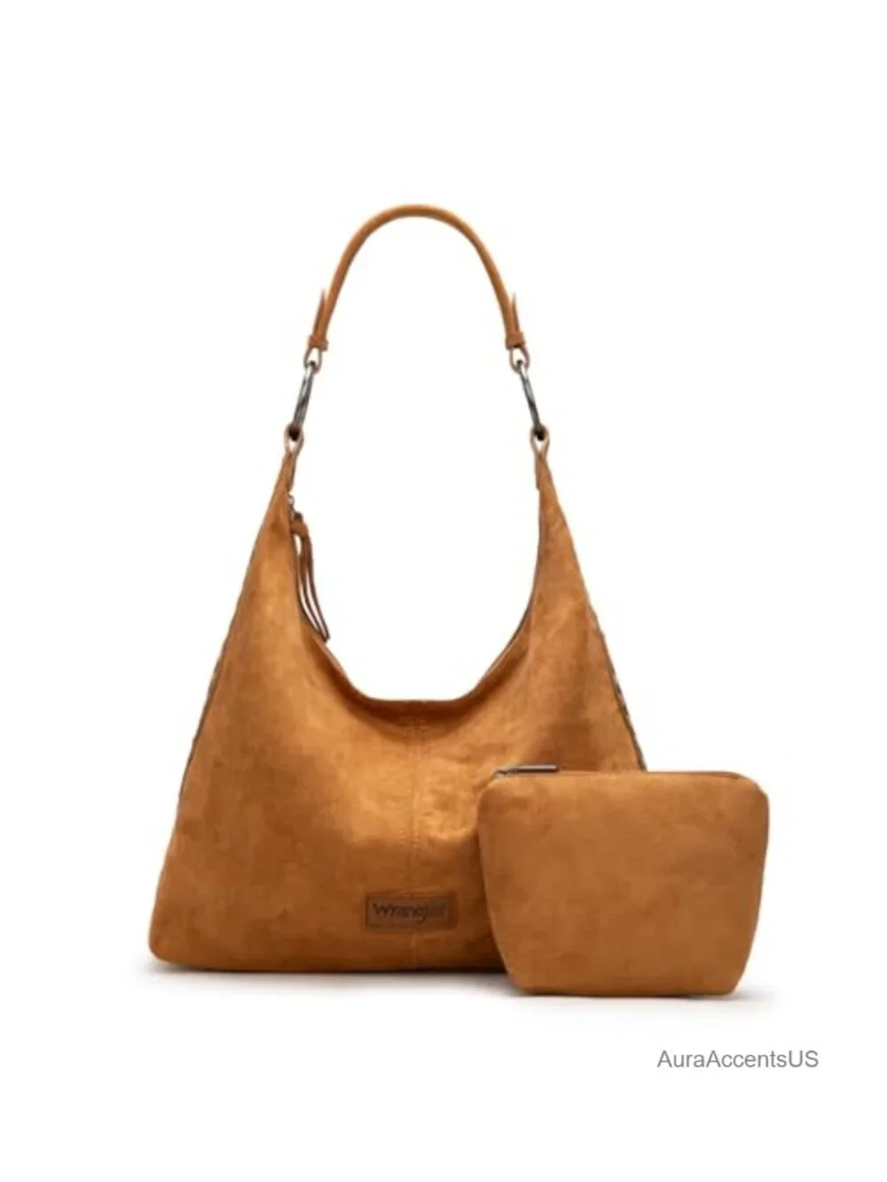 Suede Hobo Shoulder Bag Slouchy Western Style Purse for Women